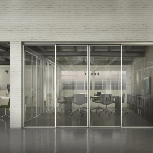 Перегородки стеклянные офисные раздвижные
