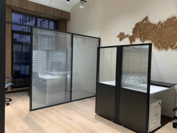 Перегородки стеклянные офисные модульные