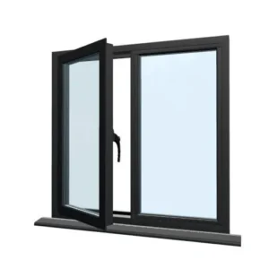 Алюминиевое окно двухстворчатое